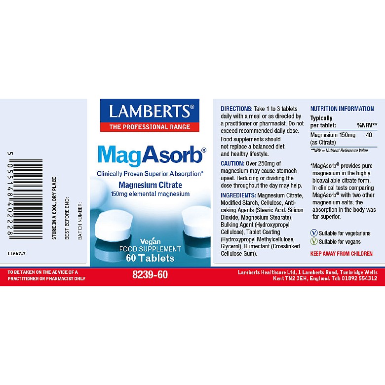 MagAsorb® 180 tablets - Modern Herbals